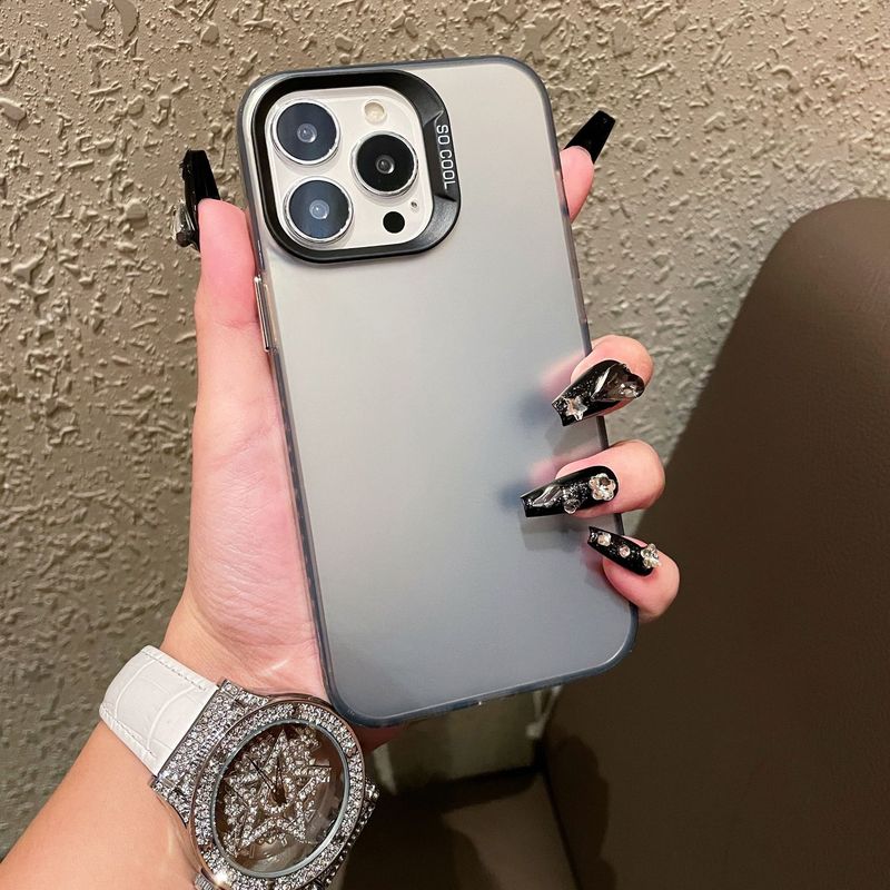 IPhone15IMDカラー銀ハード保護カバー純色高級iPhone13リンゴXRシンプル携帯ケースを適用|undefined