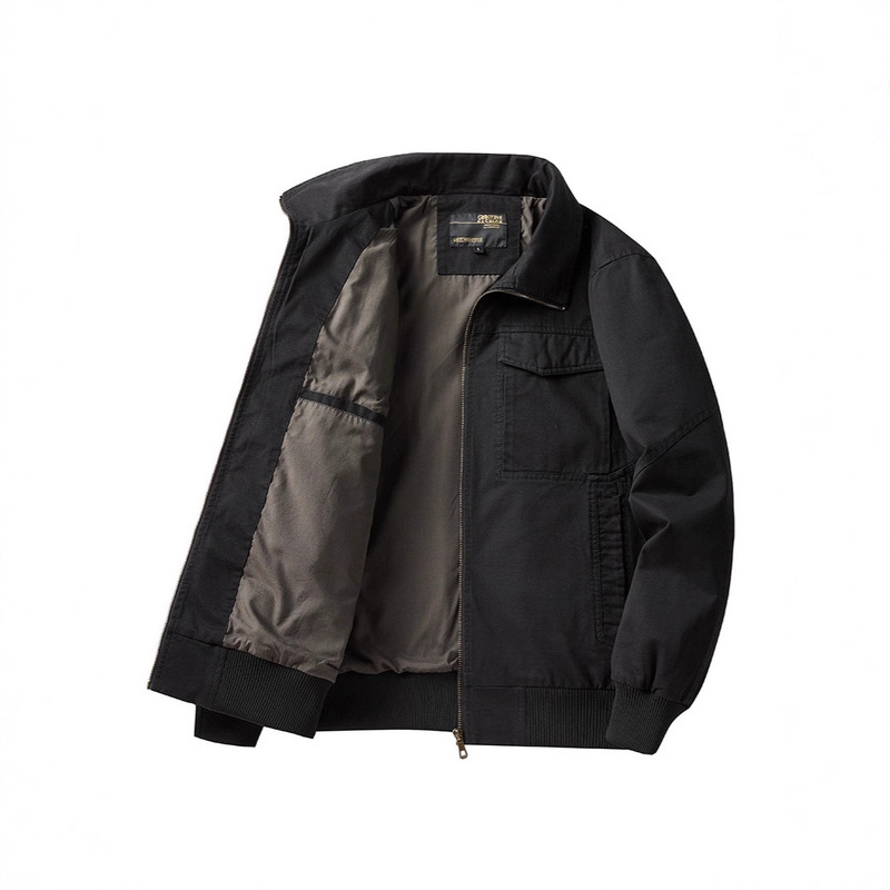 Detroit Workwear Jacket Men's Spring and Autumn New Bomber Jacket American Retro Casual Washed Men's Clothing