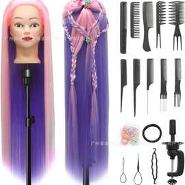 100% Synthetic Fiber Hair dressing Head Soft Training Head头