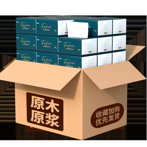 Whole box wholesale of tissue paper for household affordable use Blue Cat toilet paper facial tissue manufacturer wholesale large pack of tissue paper
