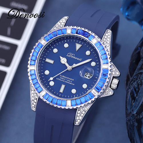 Danforth diamond-set black and green water ghost fully automatic calendar quartz watch casual business waterproof business men's watch for women