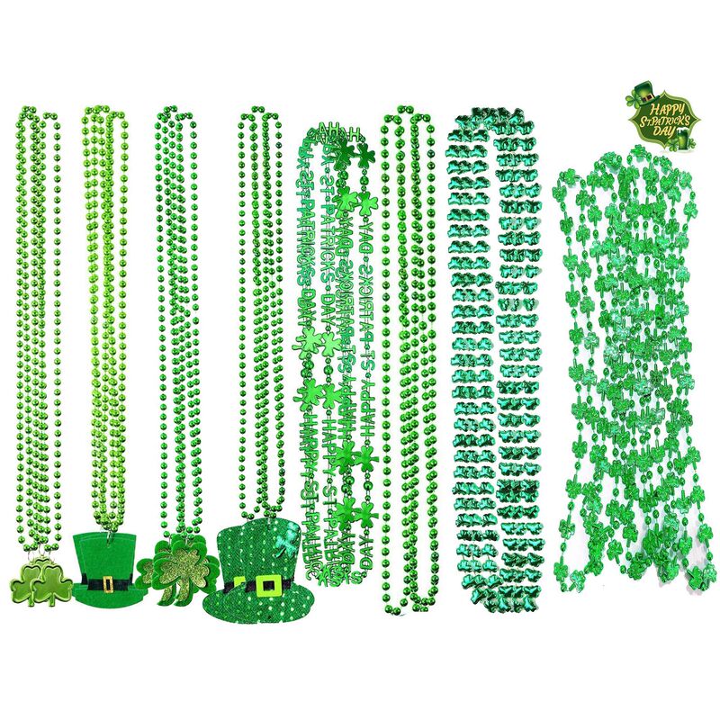 European and American Cross-border Hot Sale Irish Pendant Necklace St Patrick's Day Clover Hat Party Decorative Bead Chain European and American Cross-border Hot Sale Irish Pendant Necklace St Patrick's Day Clover Hat Party Decorative Bead Chain