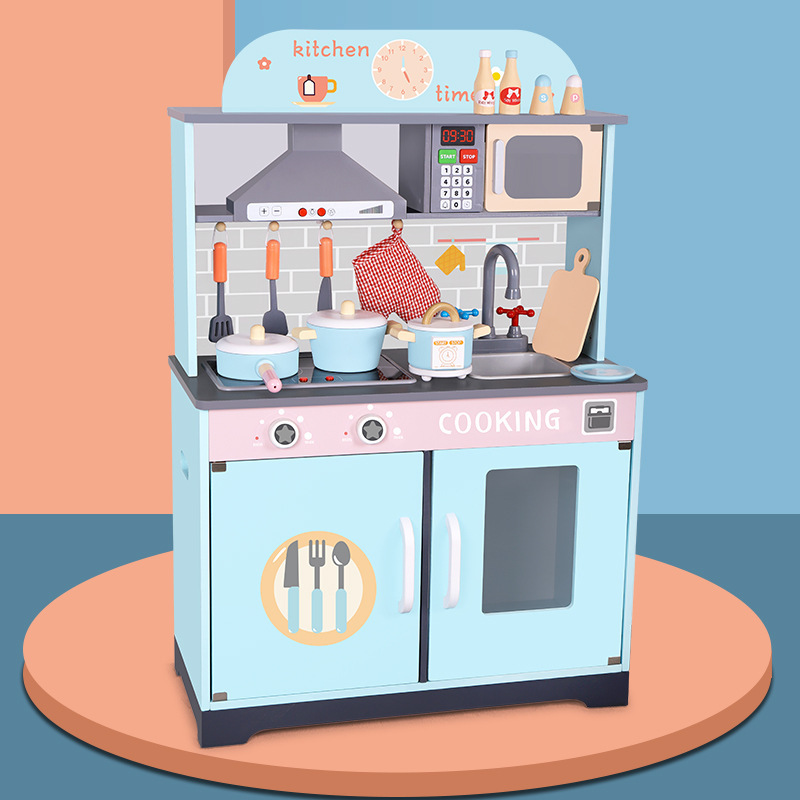 Fábrica al por mayor niños jugar a las casitas de madera gran simulación cocina traje cortar fruta Juguetes