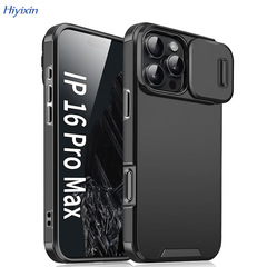 国境を越えて適用可能なiPhone17Pro Maxナビゲーターフォンケース、Apple 15 Proプッシュウィンドウ落下防止保護カバー