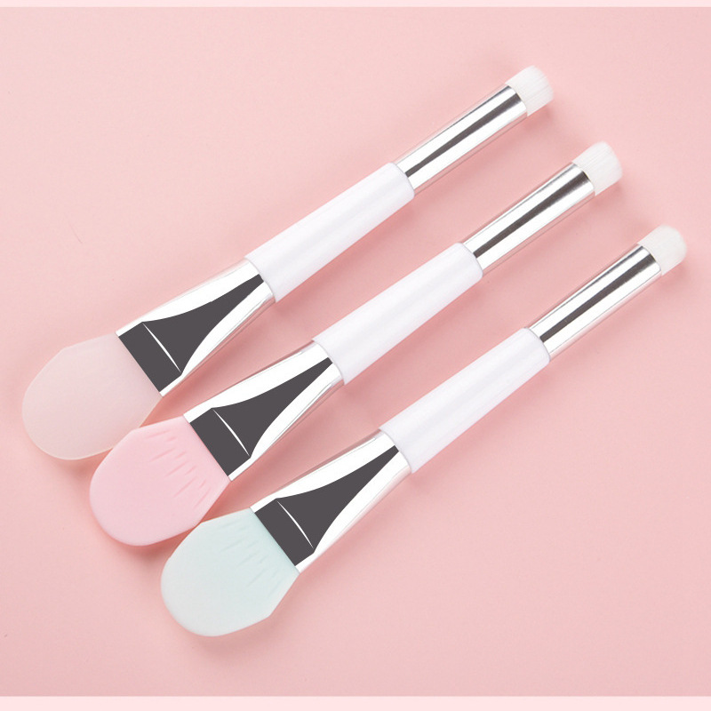 Double-headed soft hair makeup brush double-headed silicone ..