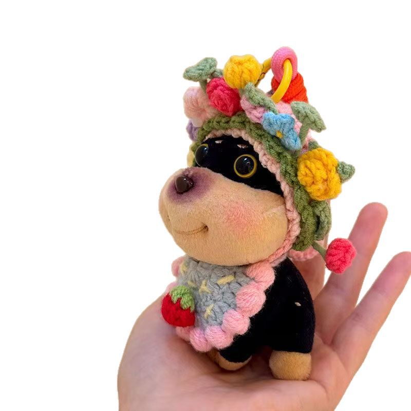 ヘアピンの花のミツバチの子犬のぬいぐるみの車は明かりのワイパーの車のおもちゃの新車のプレゼントの萌えを防ぎます。|undefined