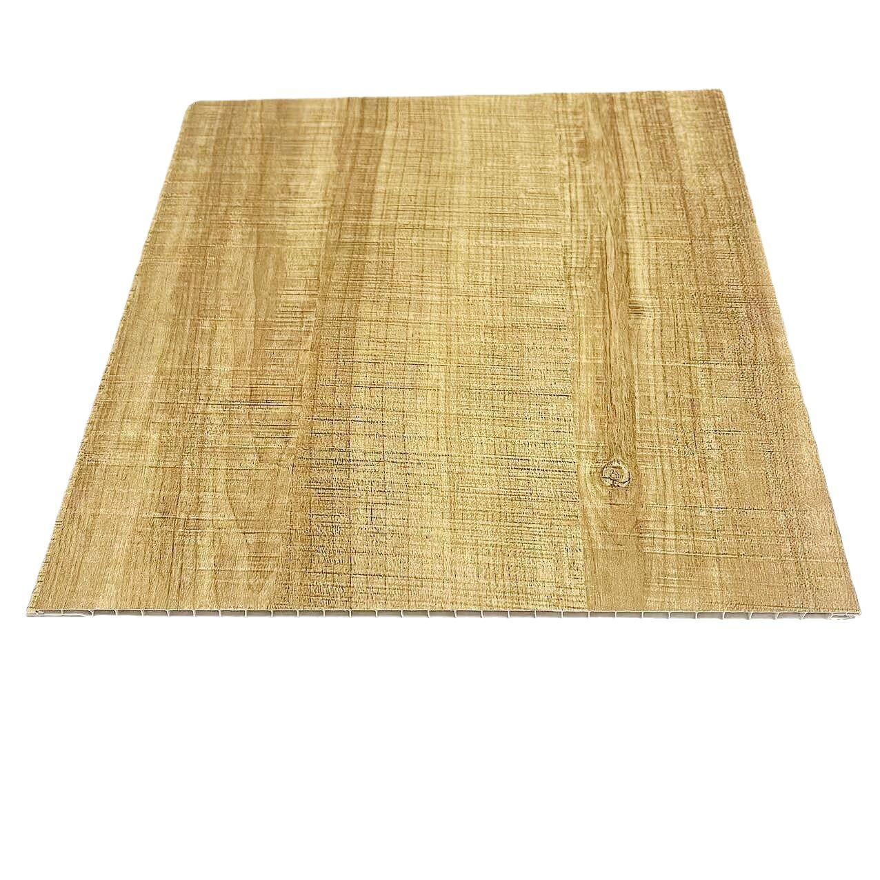 250MMX7MM/2. 3kgpvc hebilla Placa de grano de madera película integrada panel decorativo techo
