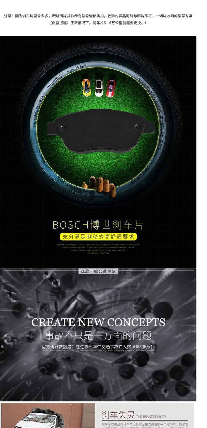 Suitable for Bosch Brake Pads for Bmw 1 Series, 2 Series, 3 Series, 4 Series, 5 Series, 6 Series, 7 Series/X1/X2/X3/X4/X5/X6