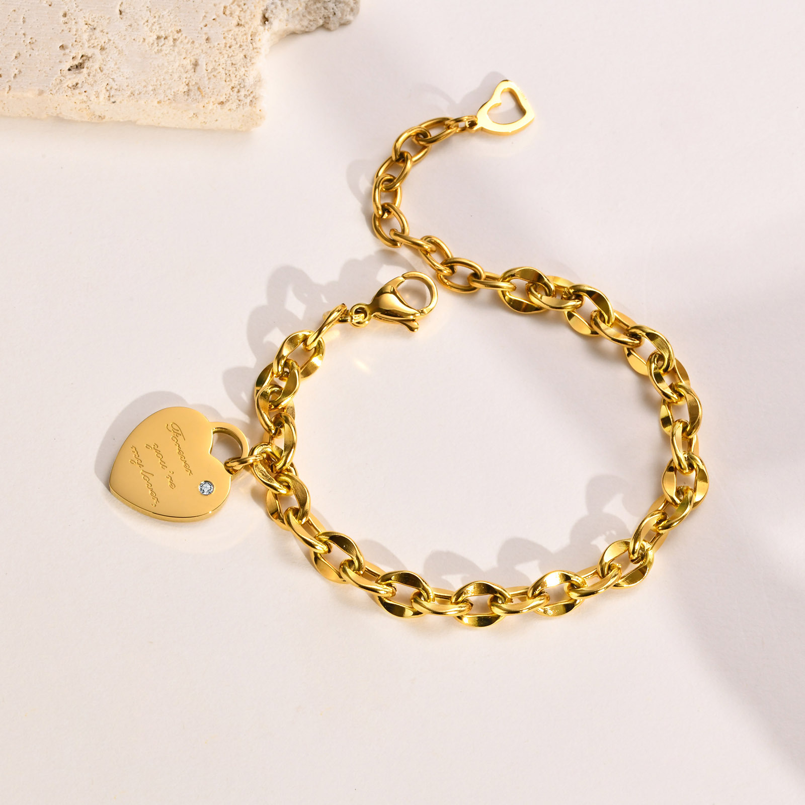 Retro Portrait Titanium Steel Bracelets Heart Ornaments Stainless Steel Rings