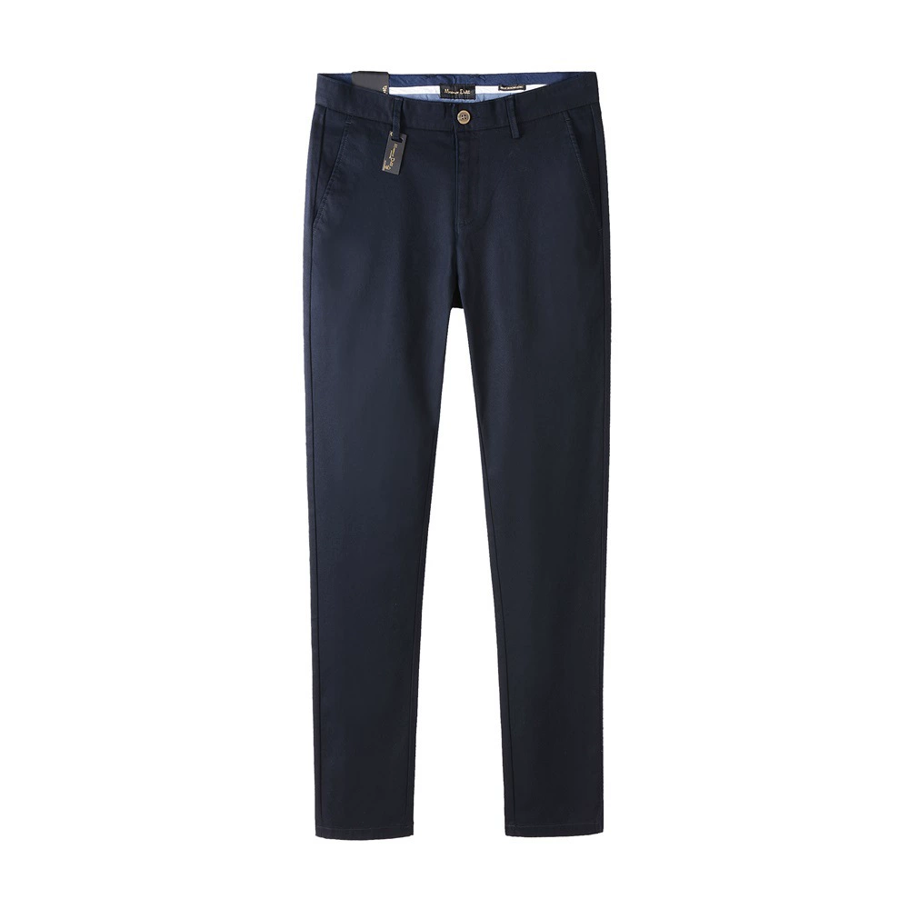 Trousers Elite autumn cotton casual, loose straight fit, sizes 30–40