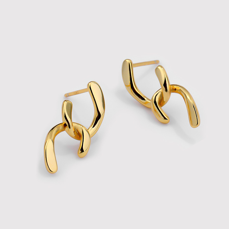 Henai 925 silver earrings European and A...