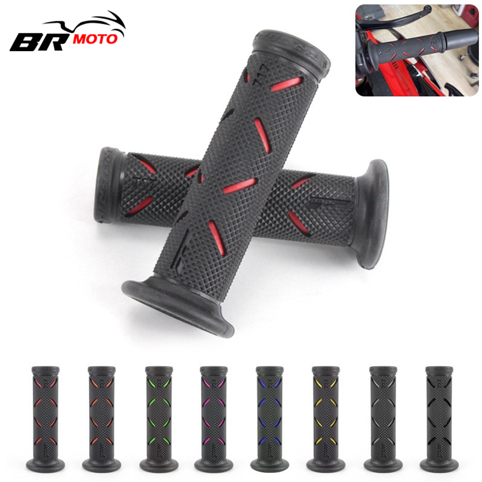 越野摩托车改装防滑橡胶适用于675SR耐磨手把保护套配件通用