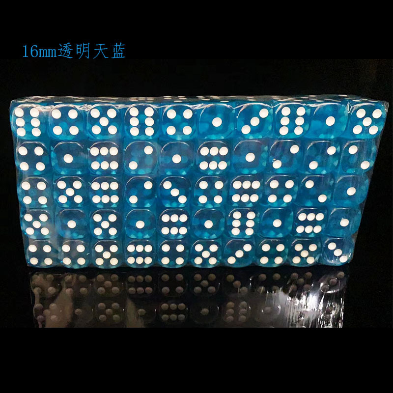 16mm 둥근 투명한 하늘색