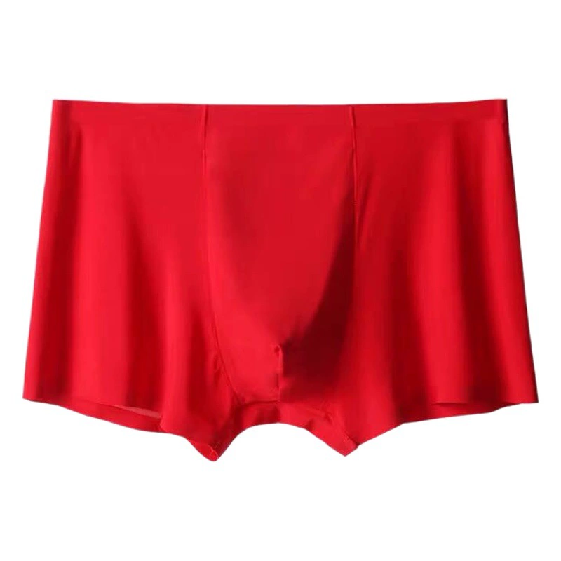 10А антибактериальное многоцветное мужское нижнее белье для мальчиков, оптовая продажа, год животных, красный ледяной шелк, свадебные трусы-боксеры большого размера