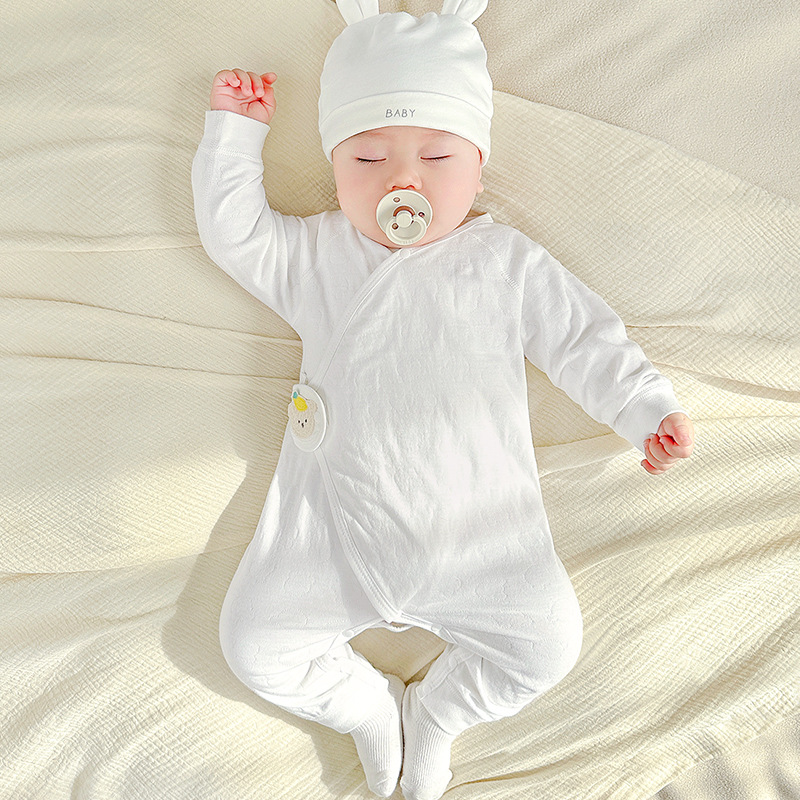 Ropa de bebé primavera y otoño 0 algodón puro marzo monje de otoño ropa de base de luna llena baby overcoat