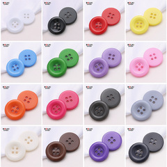 Wholesale Sweater Coat Resin Buttons, Four-Hole Round Hand-Sewn Buttons for Suit Coats, Colorful Buttons for Overcoats