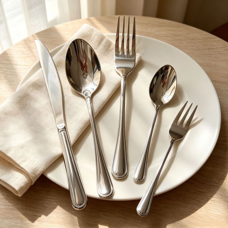 High-End Cross-Border Stainless Steel Western Cutlery Set, Creative and Aesthetically Pleasing Hotel Steak Knife, Fork, Spoon, Dessert Spoon Wholesale High-End Cross-Border Stainless Steel Western Cutlery Set, Creative and Aesthetically Pleasing Hotel Steak Knife, Fork, Spoon, Dessert Spoon Wholesale