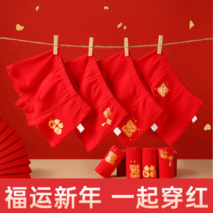 Wholesale New Boys Red Underwear Cotton Boys Year of the Snake 12 Years Old Boxers Baby Boys Shorts