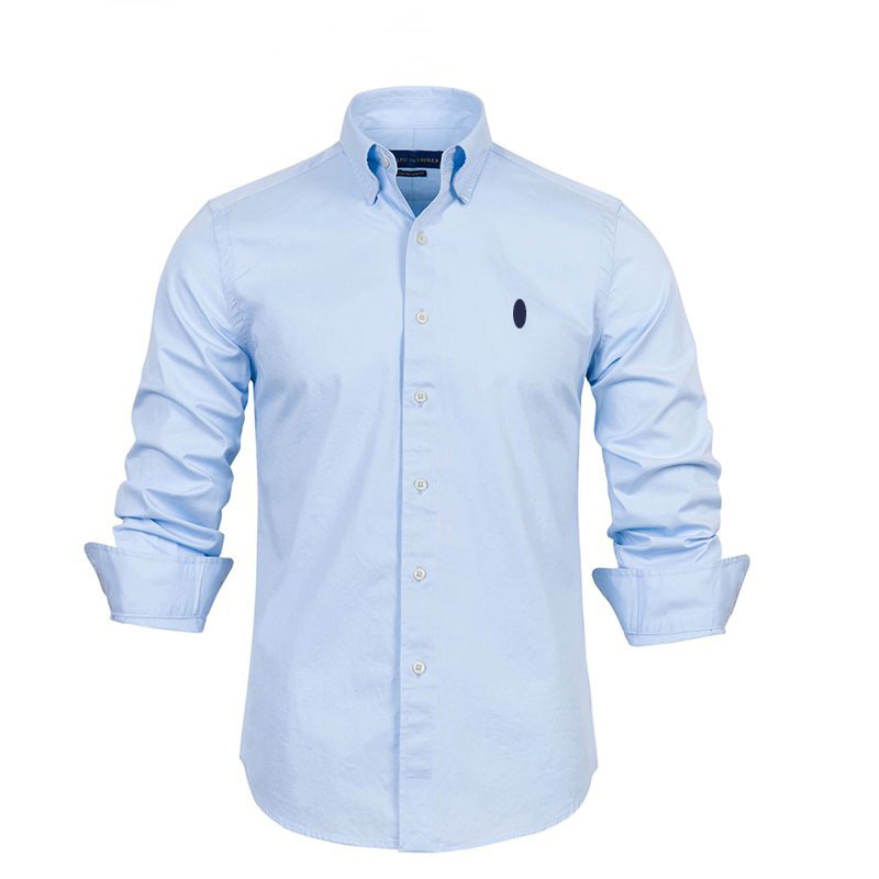 Ralph Lauren Business Casual Logo Pony Men's Shirt Long-Sleeved Pure Cotton Spring and Autumn Men's Shirt