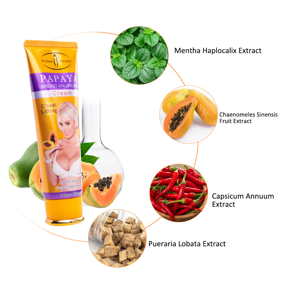 Cross-border aichun Breast cream papaya essence moisturizing lifting chest massage cream wholesale Breast cream