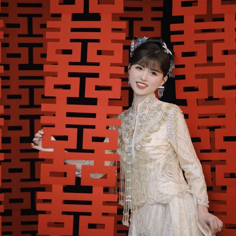 Wedding Room Layout Set, High-End New Style, Long Strip Wedding Celebration Background Wall, Wedding Engagement Photo Props