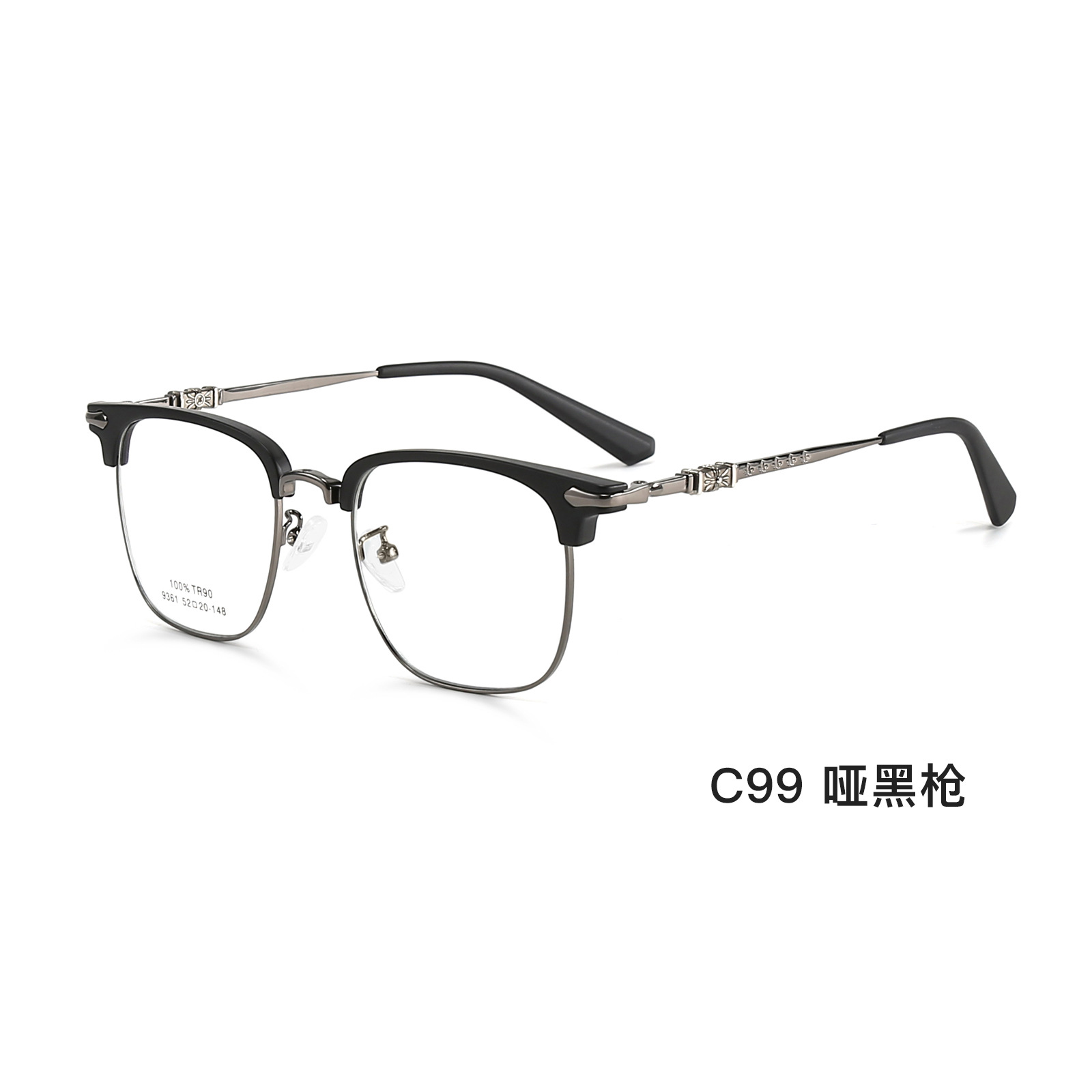 Moda Red negocio ceja marco hombres Pu Shuai gafas marco Luz de lujo todo partido gafas Danyang al por mayor