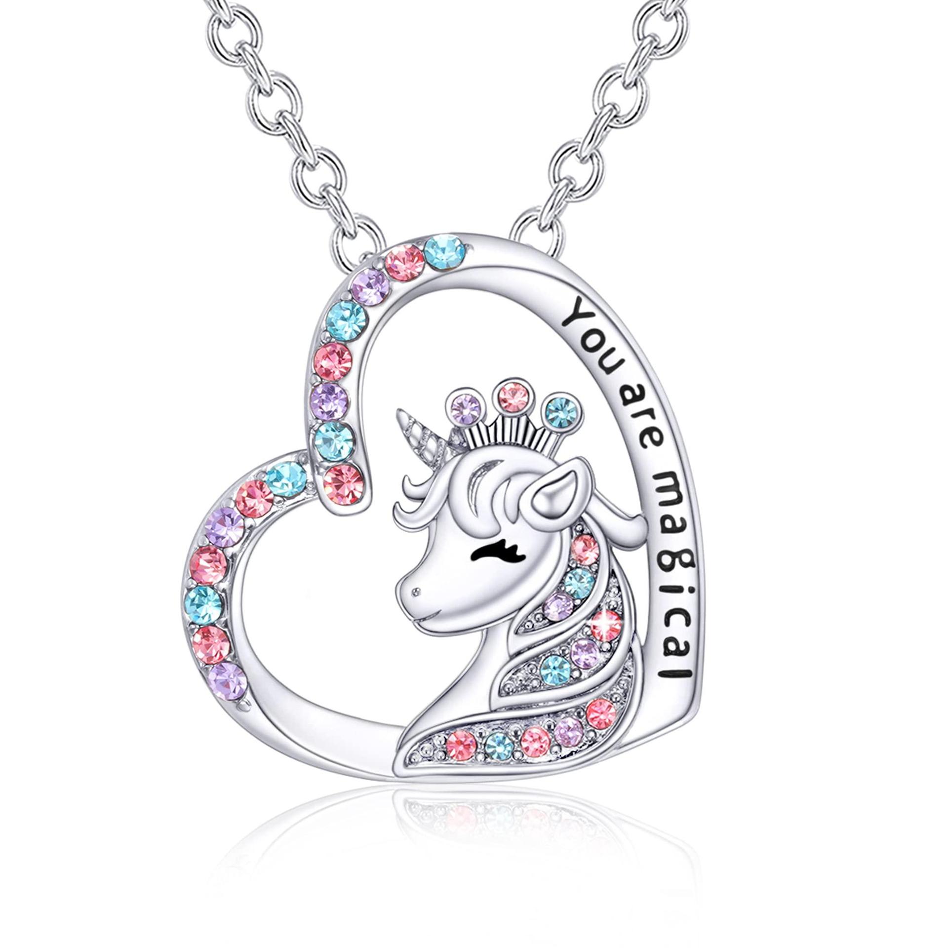 Fashion Unicorn Alloy Hollow Out Inlay Rhinestones Women's Pendant Necklace 1 Piece display picture 2