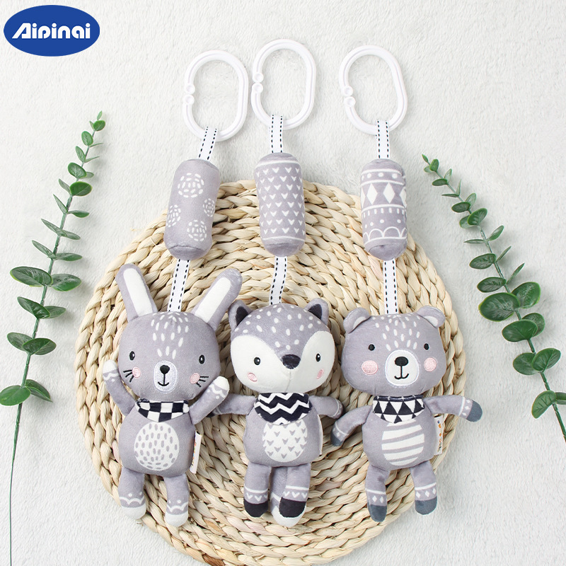 Aipinqi nuevo bebé carillones de viento coche colgante Estilo nórdico juguete cochecito recién nacido felpa animal colgante sonajero