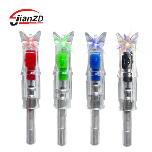 Arrow shaft with improved LED light LV arrow feather, automatically lit, inner diameter 7.62mm, universal carbon arrow shaft for wholesale.