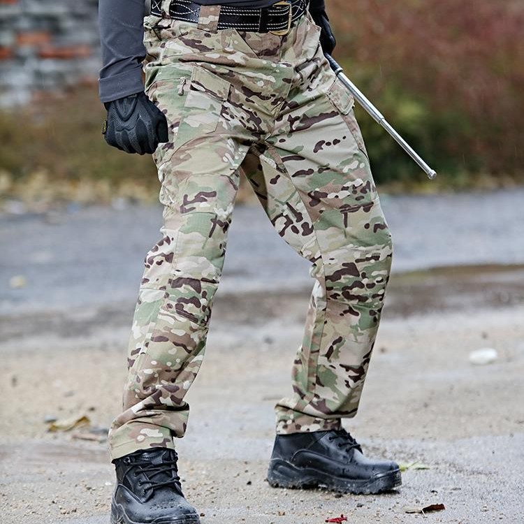 Pantalones tácticos de camuflaje transfronterizos de bolsillo, pantalones de herramientas resistentes al desgaste, pantalones de hombre al aire libre