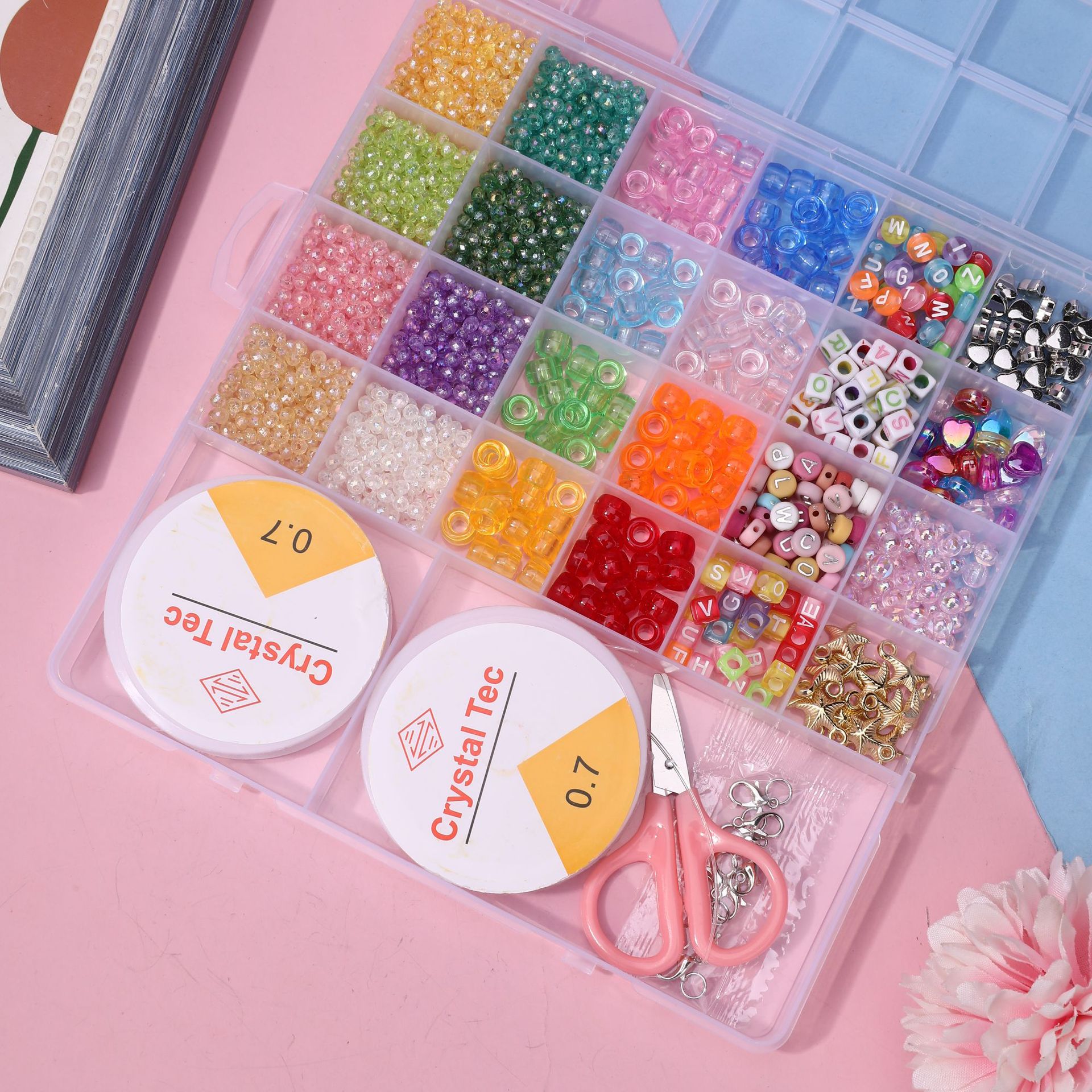 Fabricantes de cuentas de arroz de vidrio DIY en stock nuevas chicas hechas a mano con cuentas de juguetes de puzzle pulseras cuentas al por mayor