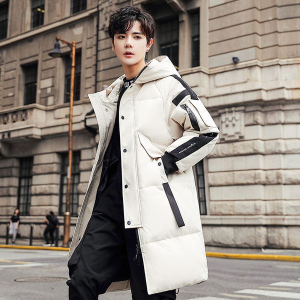 Long down jacket for boys