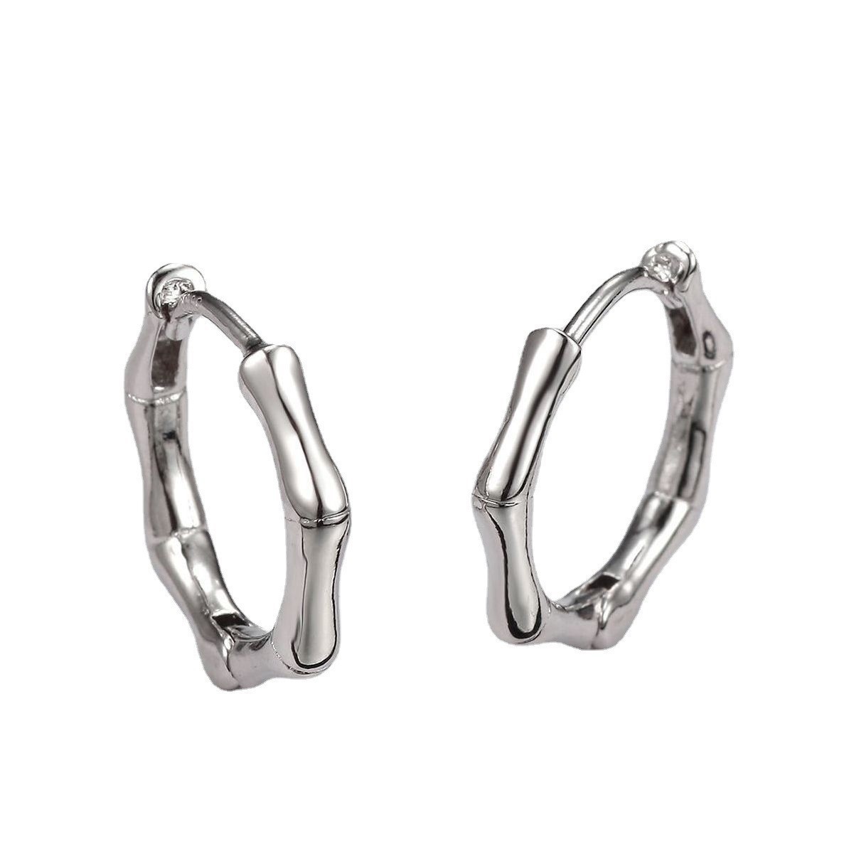 X120-A (a pair of bamboo joint ear buckles)
