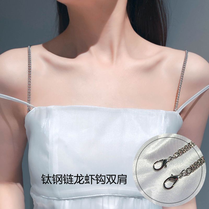 Cordillera de hombro cadena de ropa de abrigo ajustable reemplazable accesorios de diamante de pecho expuestos ropa de perlas