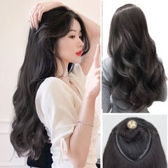 メーカー卸売女性用ウィッグワンピースロングカーリーヘアU字型アップグレードバージョンV字型ふわふわ目に見えないロングヘアエクステンションウィッグ