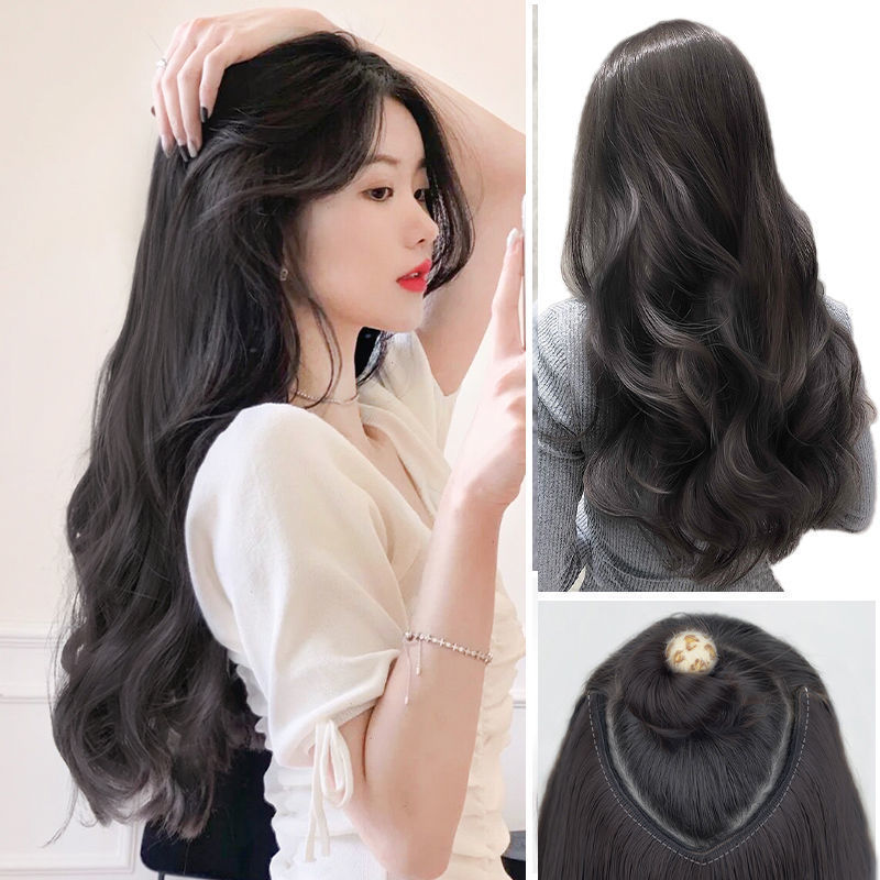 Manufacturer Wholesale Wig Women's One-Piece Long Curly Hair U-Shaped Upgraded Version V-Shaped Fluffy Invisible Long Hair Extensions Wig Manufacturer Wholesale Wig Women's One-Piece Long Curly Hair U-Shaped Upgraded Version V-Shaped Fluffy Invisible Long Hair Extensions Wig