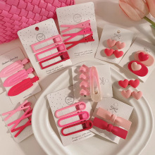 粉色多巴胺发夹夹子侧边鸭嘴可爱小边夹发卡女2023新款刘海夹卡子