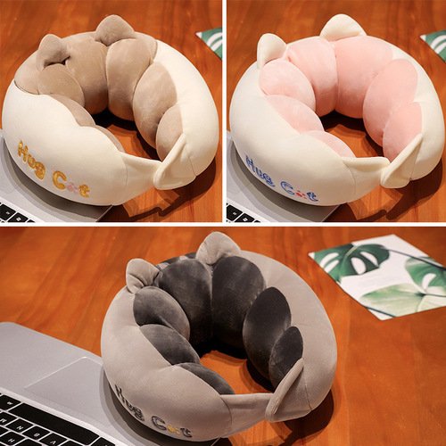 Cartoon U-shaped pillow, airplane neck pillow, office lunch break cervical spine special neck pillow, travel and driving
