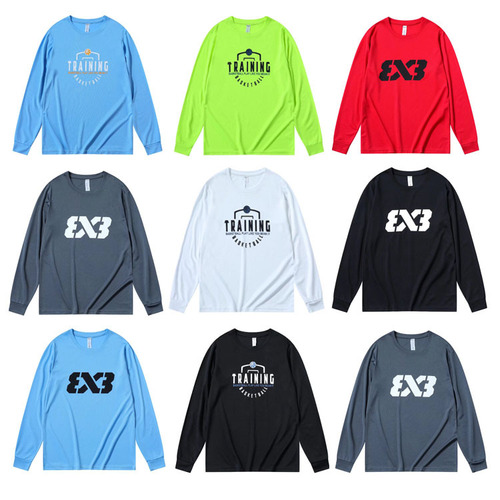 Quick-dry sports t-shirt with printing, loose and breathable, men's long-sleeved basketball uniform, American-style shooting training suit, fitness running T