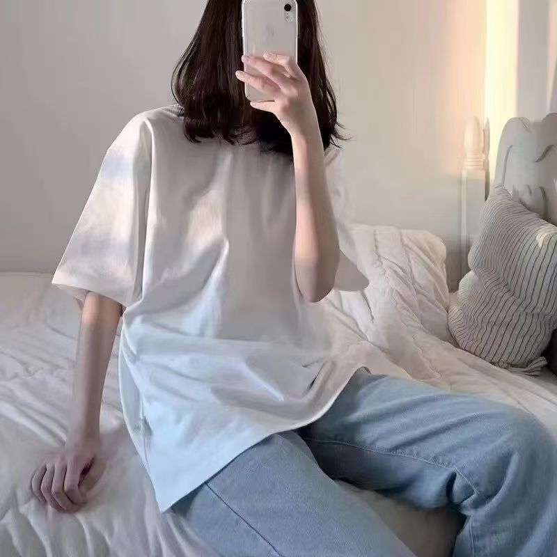 蓝色纯棉衬衫女外套春秋百搭显宽松2025薄款衬衣长袖外穿初秋上衣|undefined