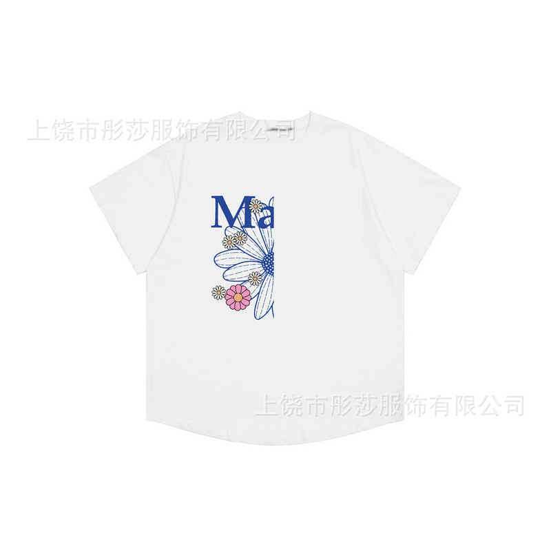 2025 新ゴールドハイシルバー同スタイルマルディ半袖デイジー Tシャツダックスフントカップル多用途トップ女性ルーズ|undefined