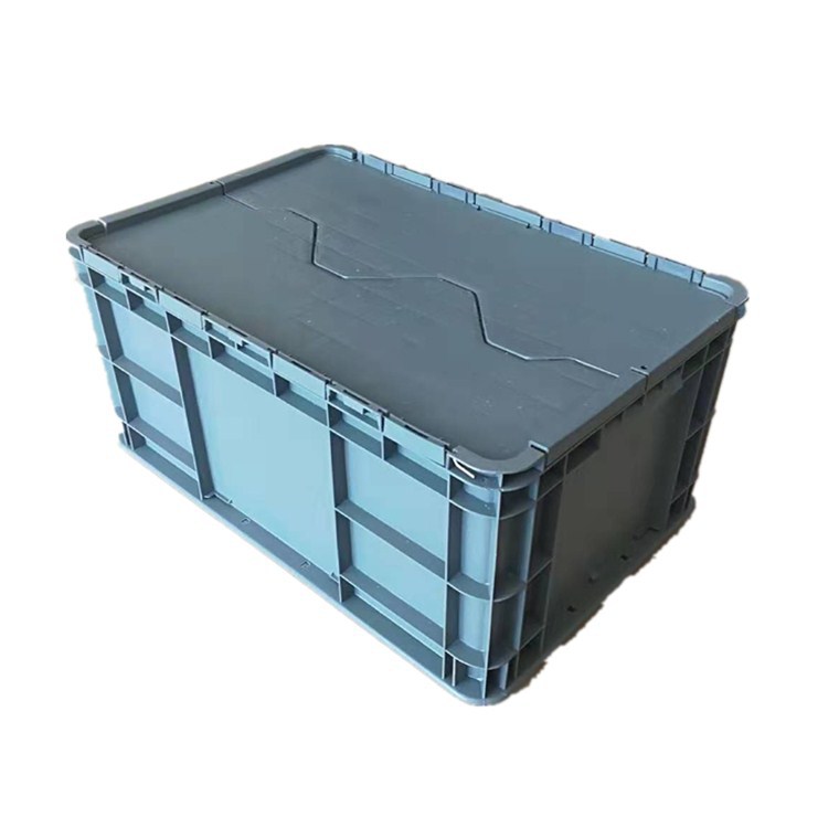无锡加厚物流周转箱 欧标带盖EU物流箱 汽车零配件收纳塑料周转箱