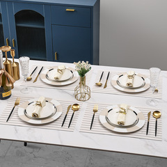 Ins Nordic Style New Ceramic Western Dinner Steak Plate, Creative High-End Dining Table for Restaurant Hotel Showroom