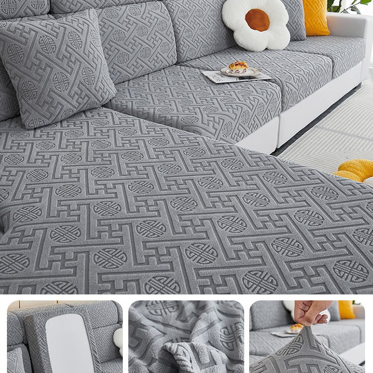 2023 nueva cubierta elástica del sofá cubierta trasera todo incluido cuatro estaciones universal antideslizante sofá cojín cubierta Toalla de tela cojín