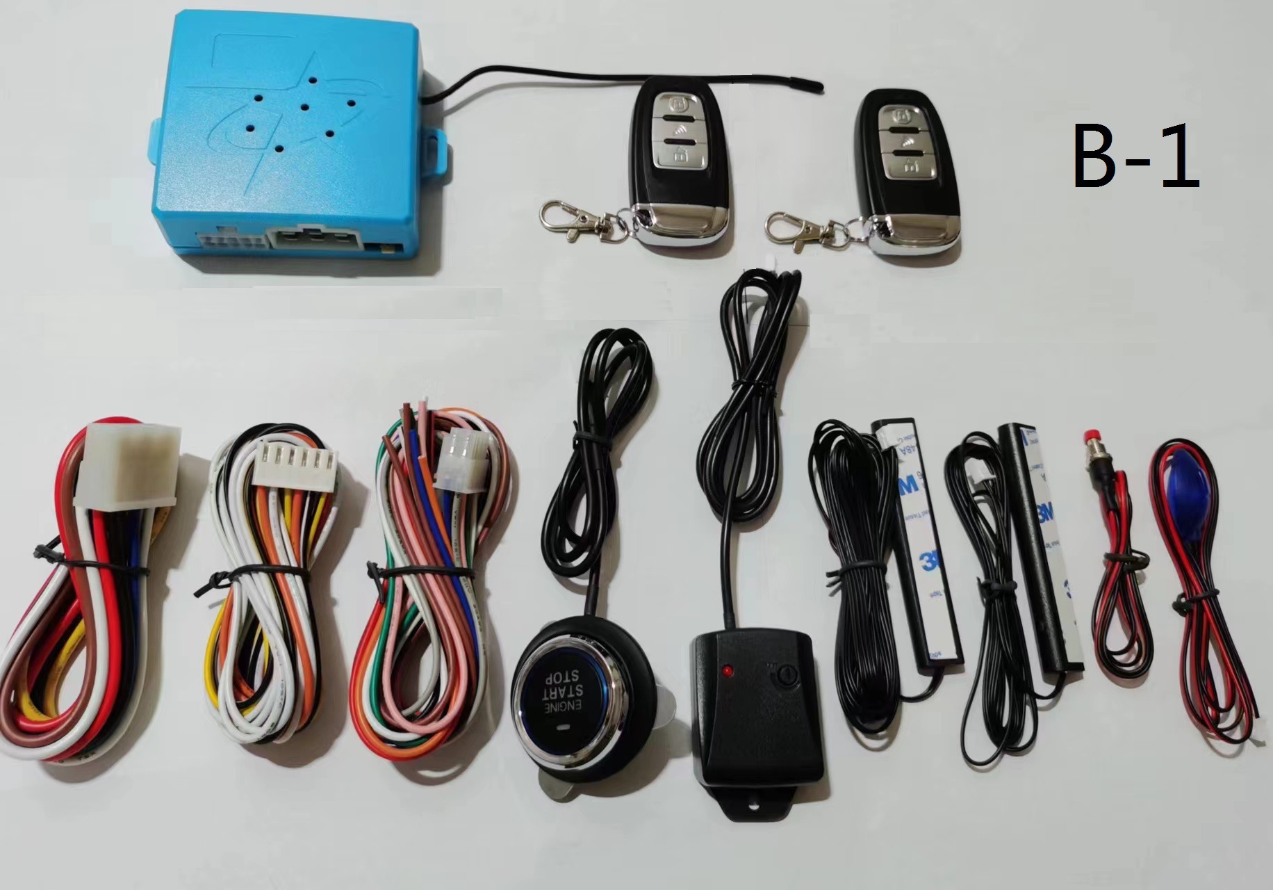 Model B Export Type: Car Keyless Entry + One-Button Start + Trunk + Vibration Alarm + Mobile Phone Control