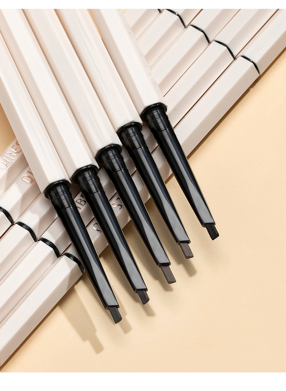 carina QIBEST Triangle Double headed Eyebrow Pen is extremely thin, smooth, not easy to remove makeup. Beginner's waterproof,_voghion.com