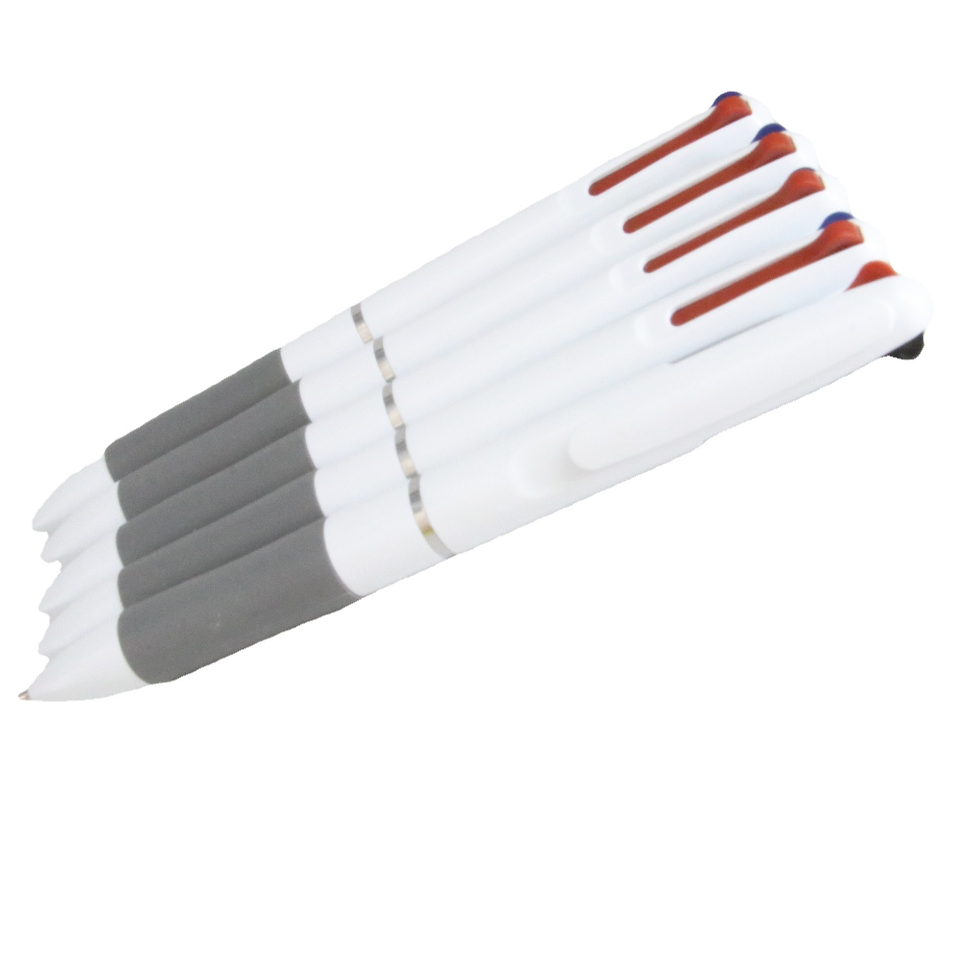 Pluma plástica del regalo pluma multicolor impresión del logotipo 3-color que empareja el cuaderno Prensa de la pluma recarga Negro Rojo Azul