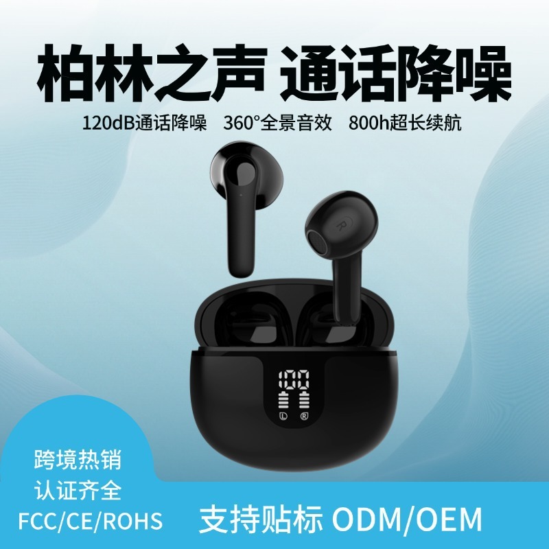 工厂源头TWS私模S61蓝牙5.3耳机通话降噪高清数显无线运动耳机跨|undefined