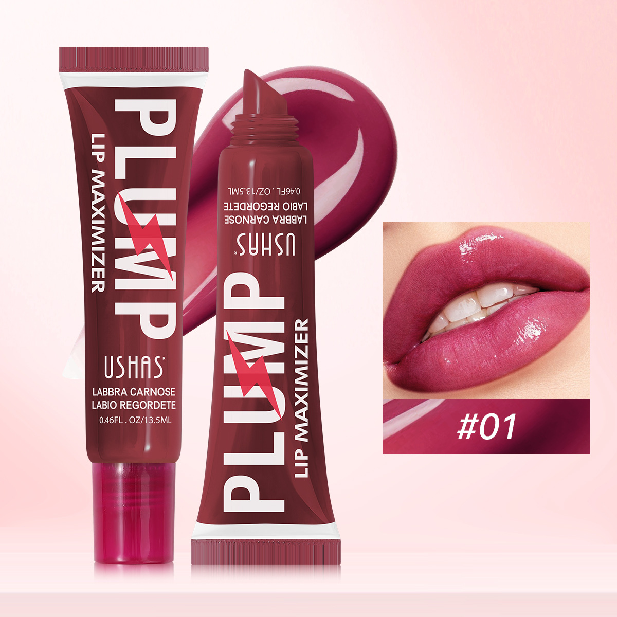 USHAS punto transfronterizo europeo y americano venta caliente, resistente al agua y duradero, sin decoloración, taza sin adherencia, lápiz labial de esmalte de labios UC087