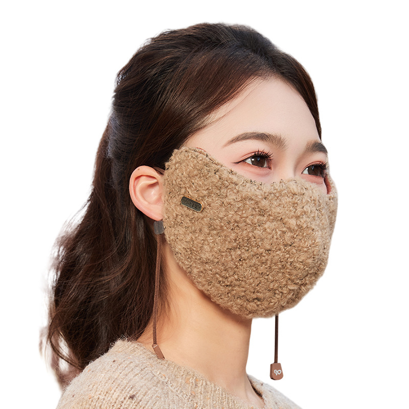 口罩女高颜值秋冬季加绒面罩防寒防风冬天骑行立体护眼角保暖口罩|undefined